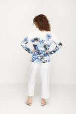 Load image into Gallery viewer, Women's Blue Prints Full Sleeve , Crew Neck Knit Top