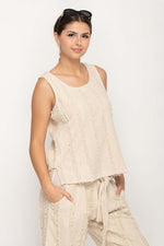 Load image into Gallery viewer, Women Cotton Tank Top in Beige