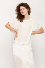 Load image into Gallery viewer, Women's Casual Top in Cream With Liner