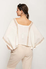 Load image into Gallery viewer, Women's Oversize Top in Cream  With Square Neck