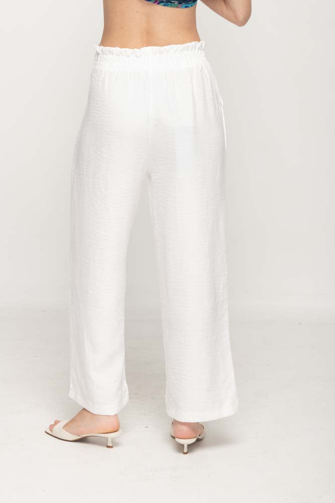 Women Wide Leg Pant  in White