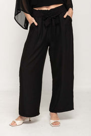 Women Wide Leg Pant  in Black