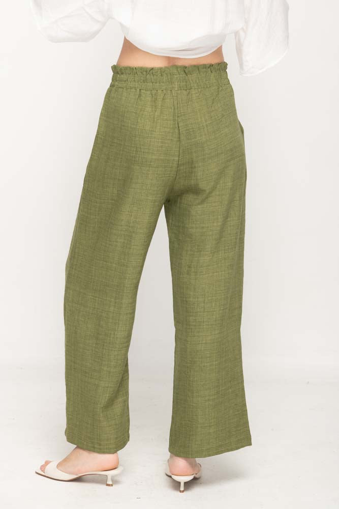 Women Wide Leg Pant  in Avocado