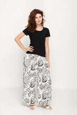 Load image into Gallery viewer, Women Casual Wide Leg Printed Pants  With Elastic Waist