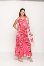 Load image into Gallery viewer, Sleeveless Pinkish Floral Printed Reversible Pant Set For Women