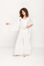 Load image into Gallery viewer, Sleeveless  White  Pant Set For Women