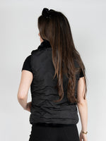 Load image into Gallery viewer, Reversible Faux Fur Vest in Black