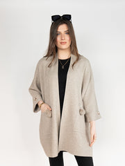 Poncho Cardigan in Fawn