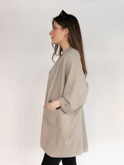 Poncho Cardigan in Fawn