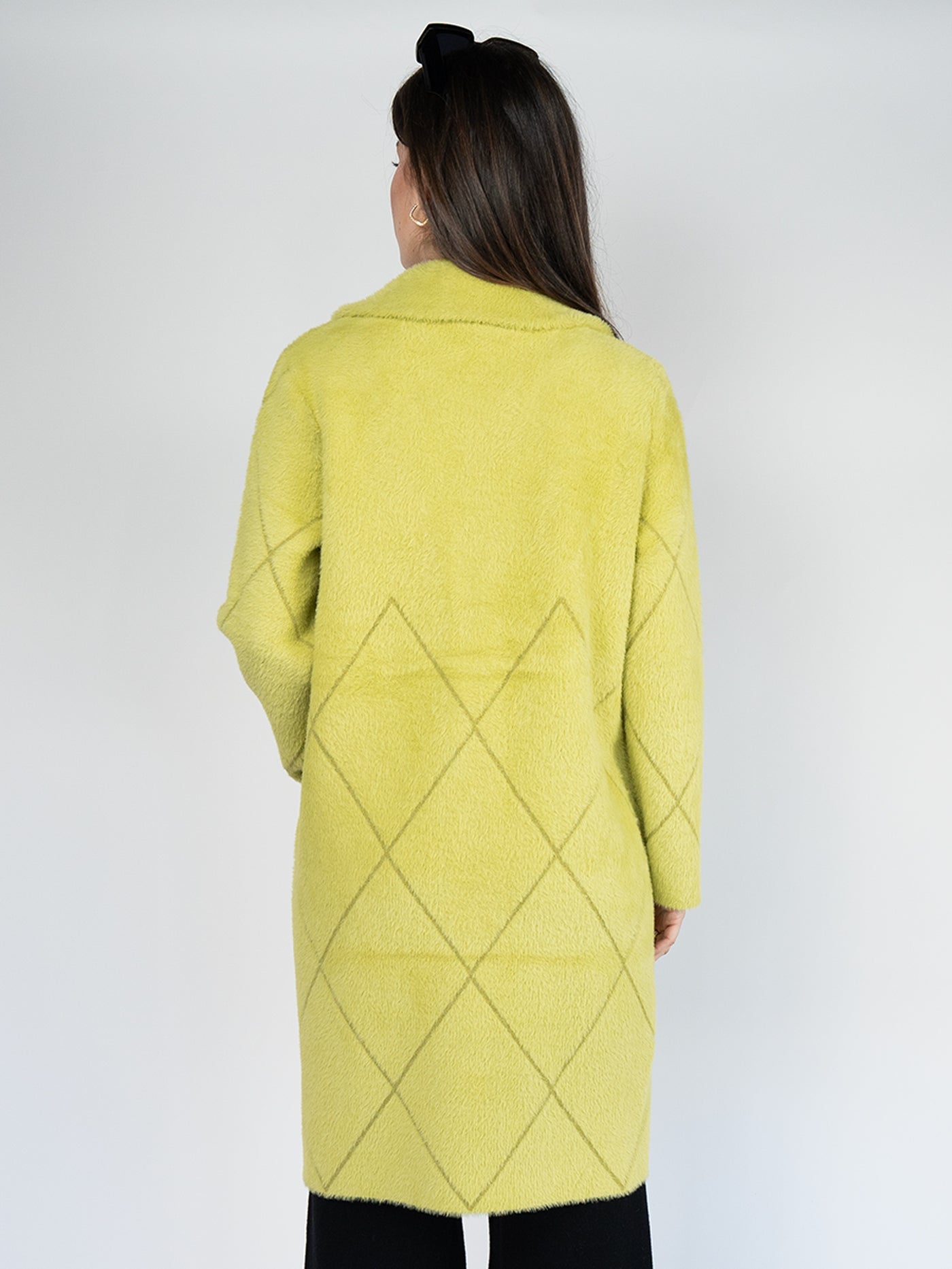 Long Coat  in Lime Green