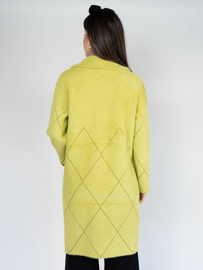 Long Coat  in Lime Green