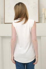 Load image into Gallery viewer, Women Sleeveless V Neck Tunic in White