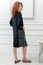 Load image into Gallery viewer, Women  3/4 Sleeves , Collared  Dress in Black