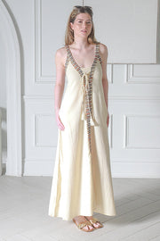Women's Casual Slip Dress  In Beige