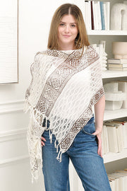 Women ' Scarf in Cream Printed