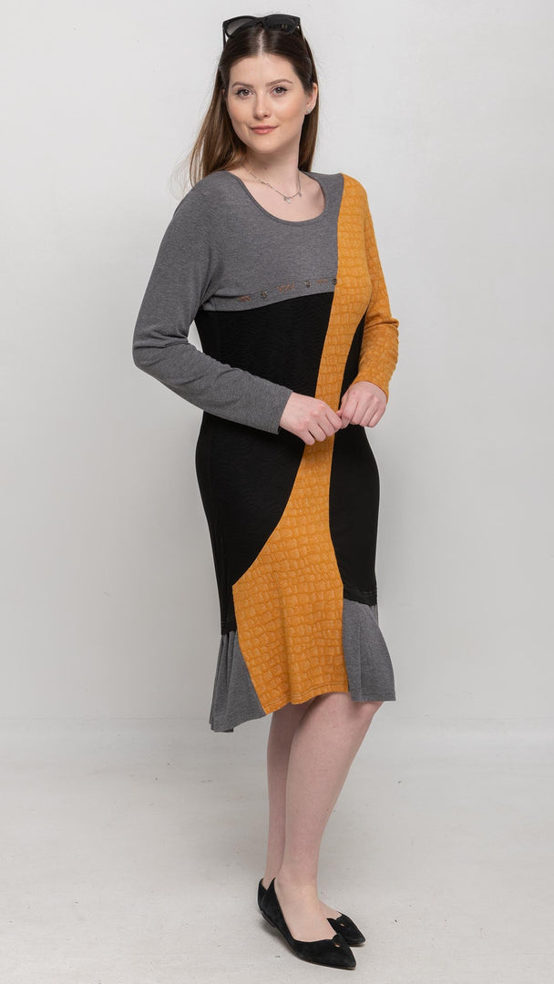 Buy Long Sleeve Black Midi Dresses Online - Nikky Apparels