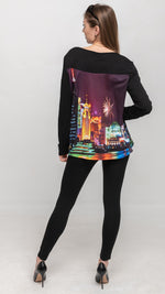 Load image into Gallery viewer, Buy Women's Long Sleeve Round Neck Printed Tops Online - Nikky Apparels