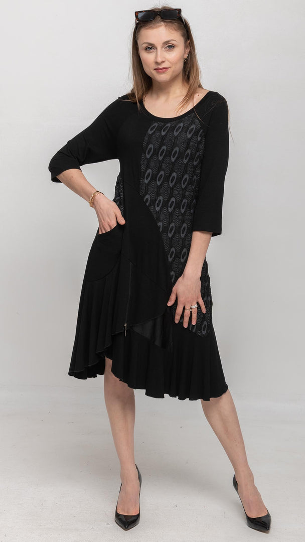 Buy Women's Short Black Flared Dresses Online - Nikky Apparels