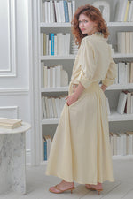 Load image into Gallery viewer, Women's Casual Skirt , with Tonal Embroidery on Waist  In Beige