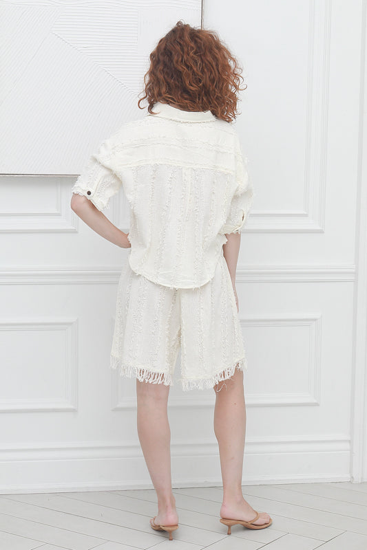 Women Casual Shorts  in Cream