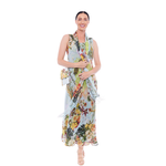 Load image into Gallery viewer, THE SEA FEELS REVERSIBLE DRESS IN LEAFY PRINTS - Nikky Apparels