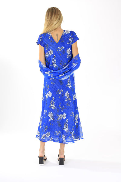 THE FLORY REVERSIBLE DRESS IN INDIGO BLUE