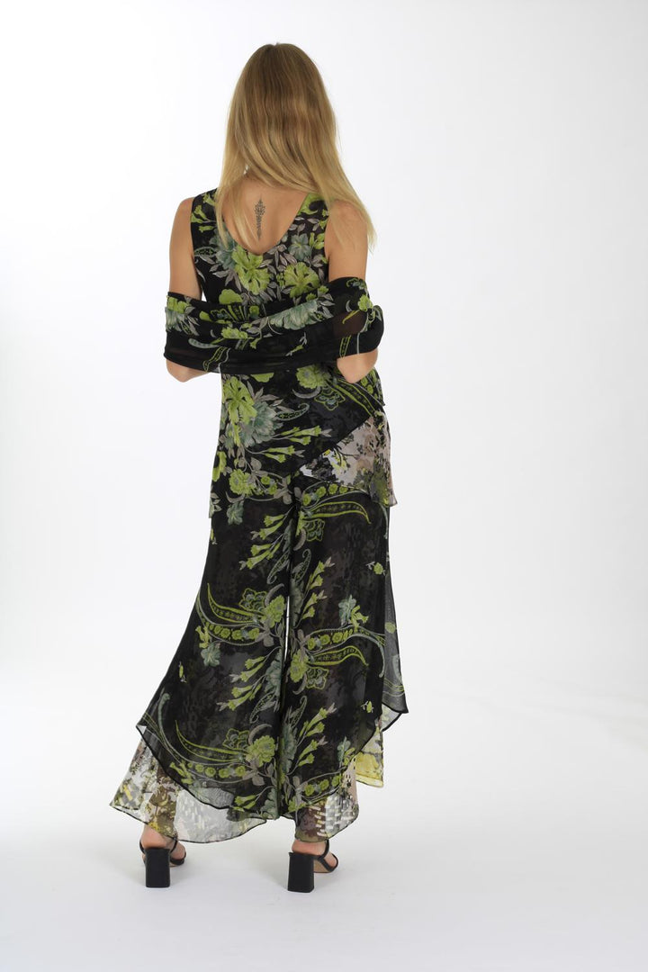 THE REVERSIBLE REVOLVING PANT SET IN PRINT GREEN - Nikky Apparels