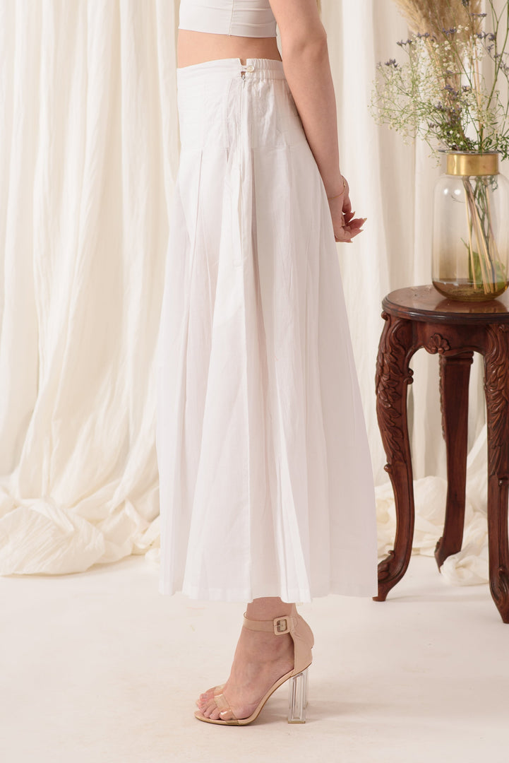Everyday Flared Pants Ivory White for Effortless Style - Nikky Apparels