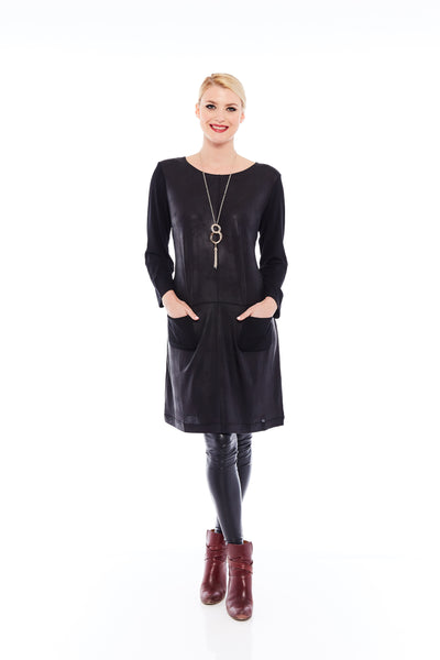 Shop Women's Long Sleeve Black Midi Dresses Online
