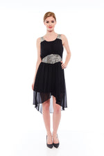 Load image into Gallery viewer, Buy Black Hi-Low Dresses Online - Nikky Apparels