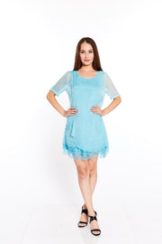 THE BARBIE FEELS DRESS IN SKY BLUE - Nikky Apparels