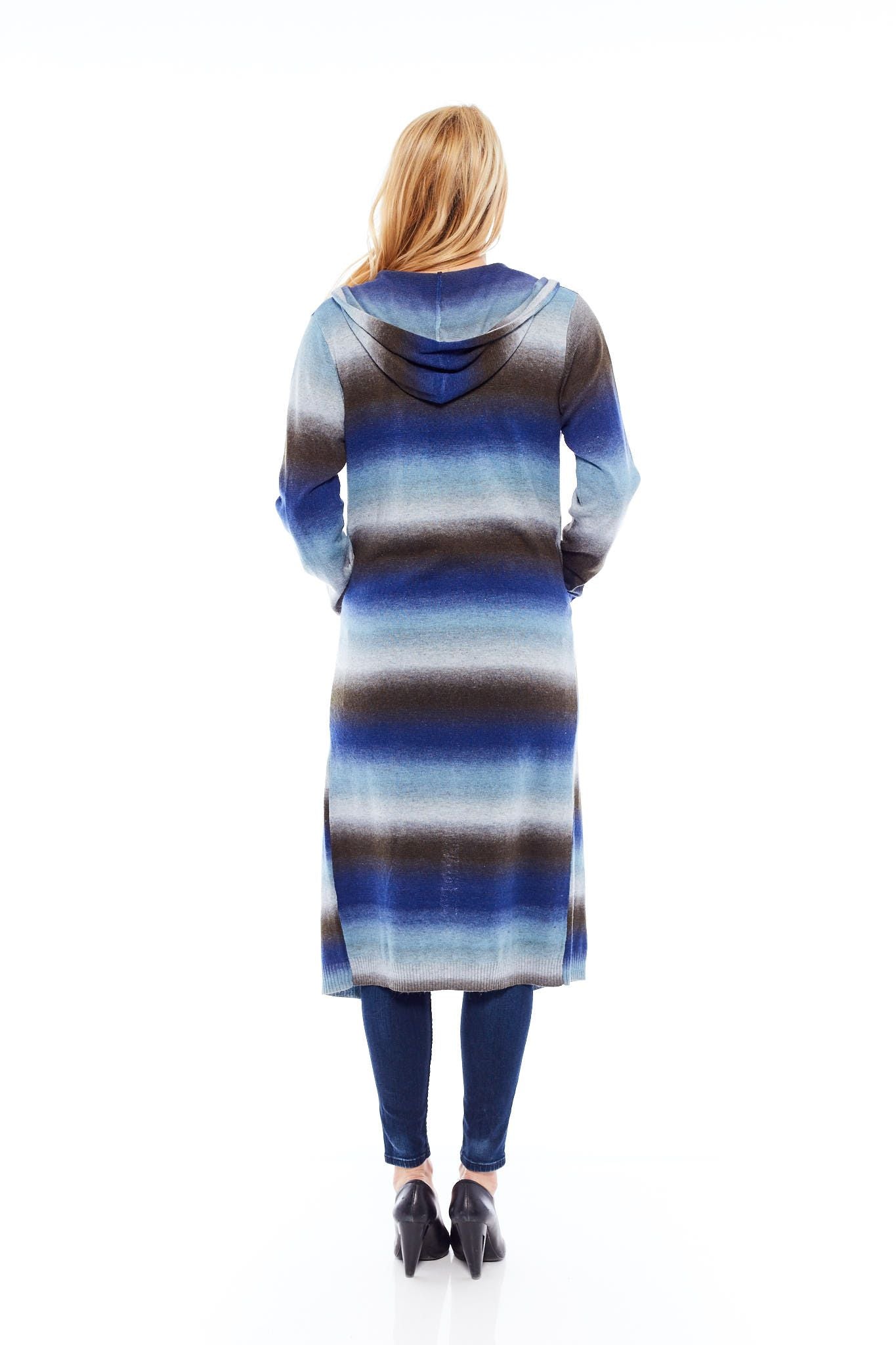 Buy Women's Blue Long Sleeve Knitted Cardigans Online