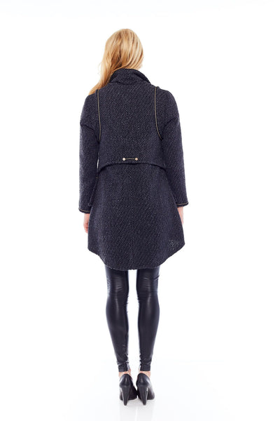 Buy Women's Grey Cotton Winter Long Coats Online