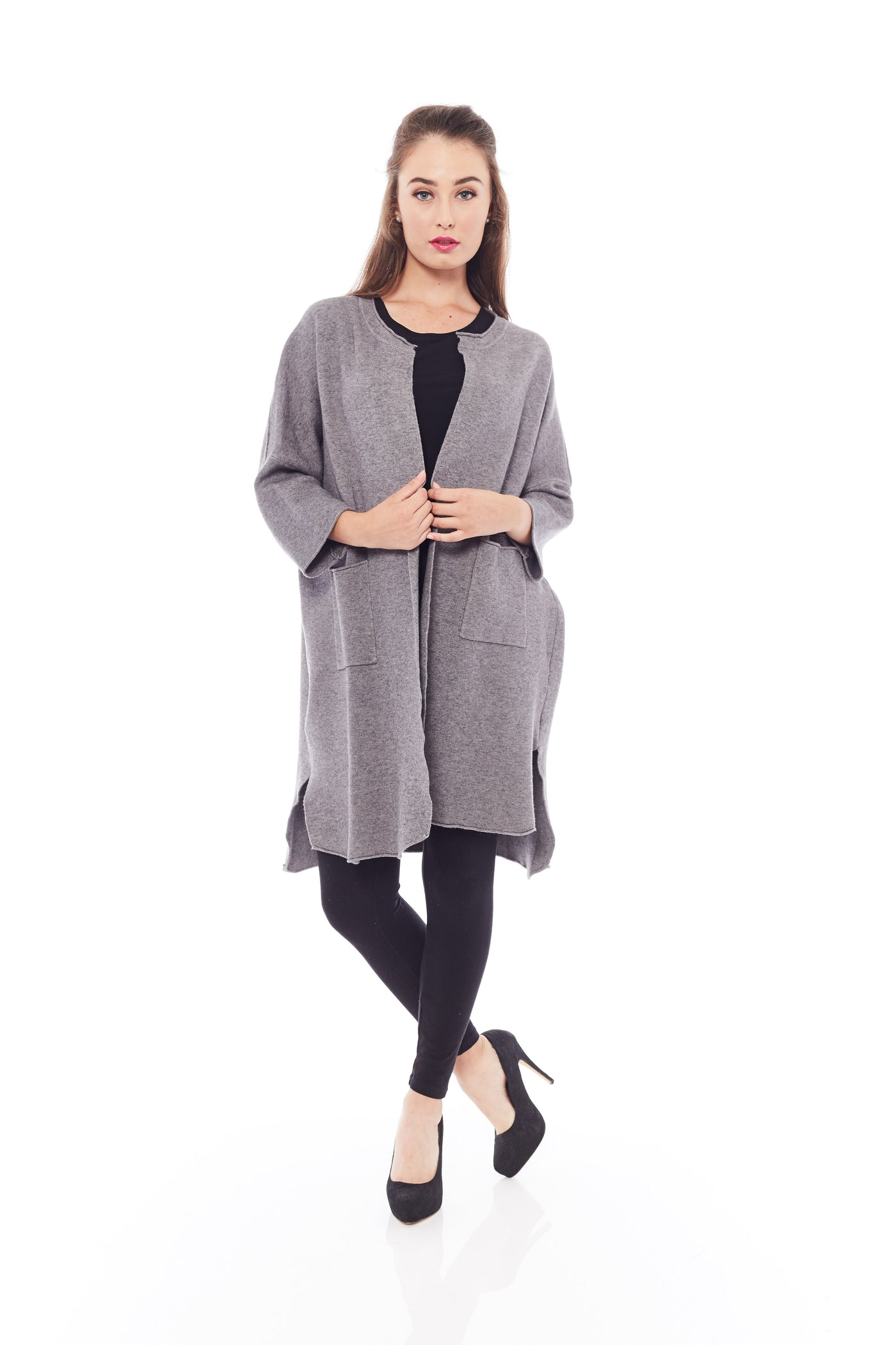 Buy Women's Grey Cardigans & Round Neck Sweaters Online