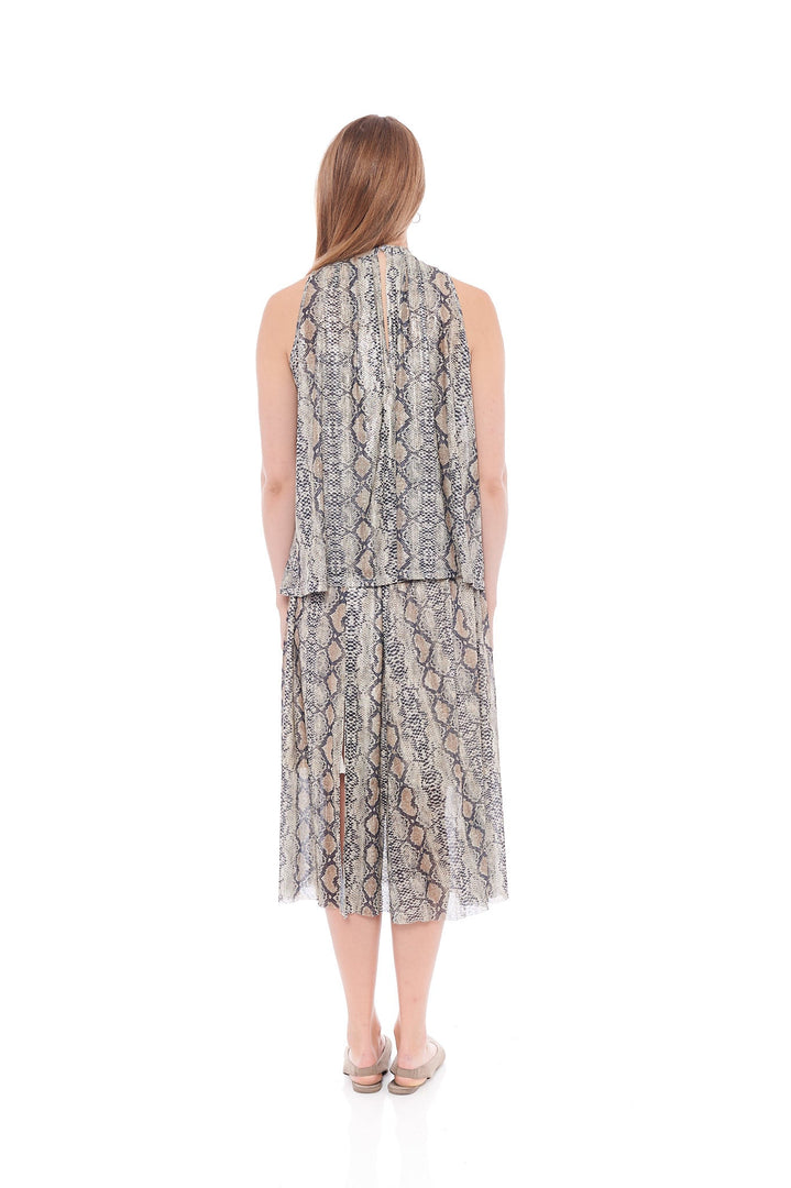 THE BROWN SNAKE TOP WITH HALTER NECK - Nikky Apparels