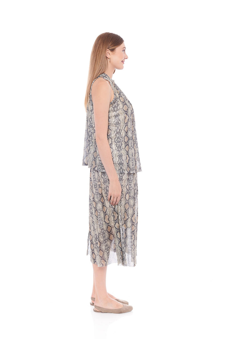 THE BROWN SNAKE TOP WITH HALTER NECK - Nikky Apparels