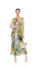 Load image into Gallery viewer, THE SEA FEELS REVERSIBLE DRESS IN LEAFY PRINTS - Nikky Apparels