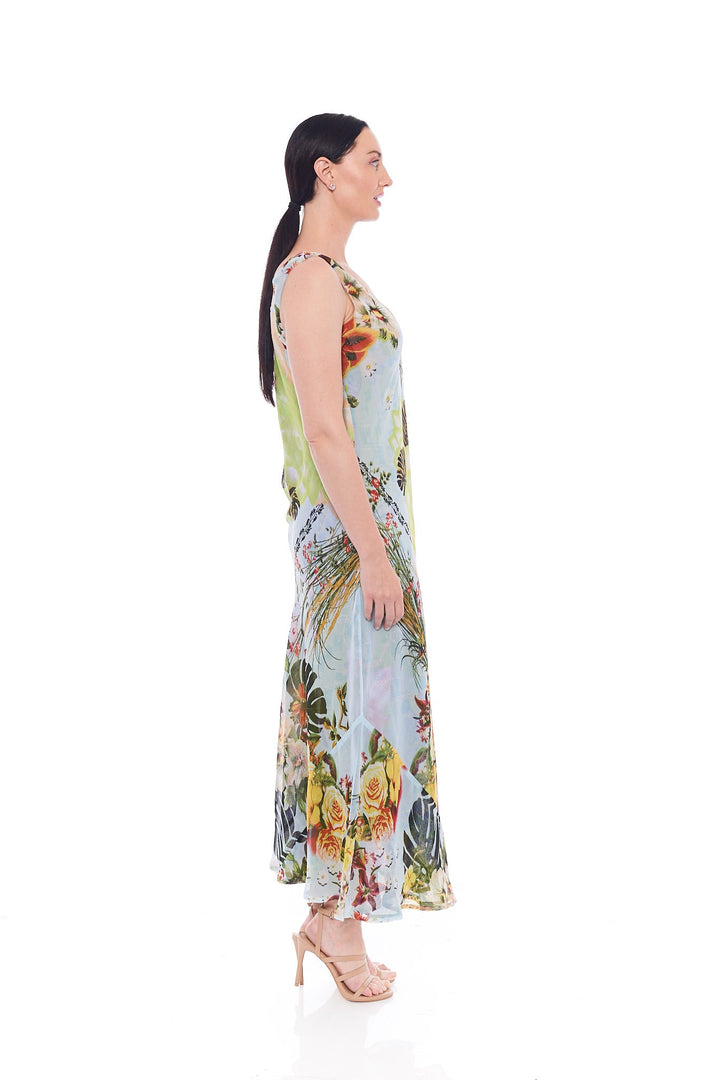 THE SEA FEELS REVERSIBLE DRESS IN LEAFY PRINTS - Nikky Apparels