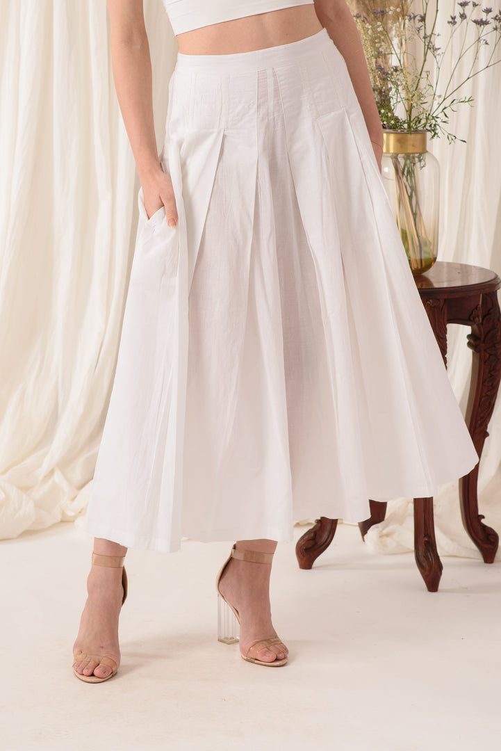 Everyday Flared Pants Ivory White for Effortless Style - Nikky Apparels