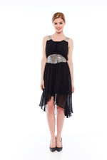 Load image into Gallery viewer, Buy Black Hi-Low Dresses Online - Nikky Apparels