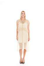 Load image into Gallery viewer, THE ELEVATE AFTER HOURS SILK DRESS IN CLASSIC OATMEAL - Nikky Apparels